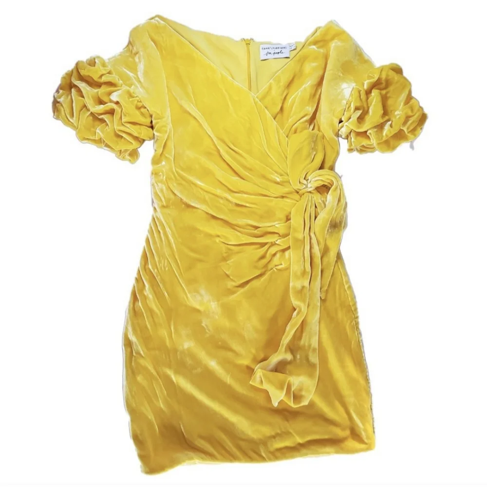 Marigold Velvet Ruched Cocktail Dress XS - Caroline Fame + Partners Free People